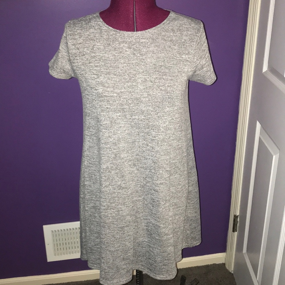 grey t-shirt dress